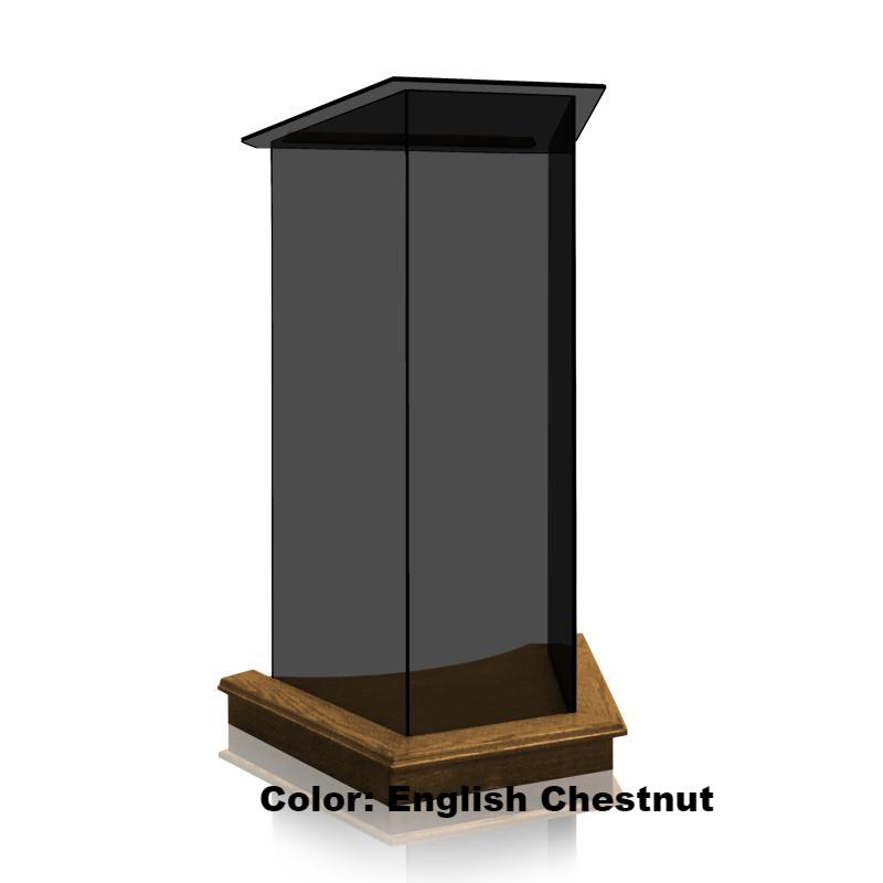 Glass Pulpit NC2/NC2G Prestige The LECTERN-Smoked Glass-Glass Pulpits, Podiums and Lecterns and Communion Tables-Podiums Direct