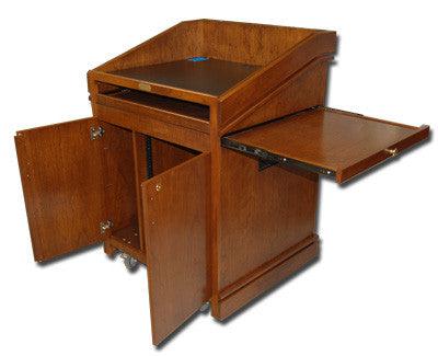 Handcrafted Solid Hardwood Lectern Heritage-Back View-Handcrafted Solid Hardwood Pulpits, Podiums and Lecterns-Podiums Direct