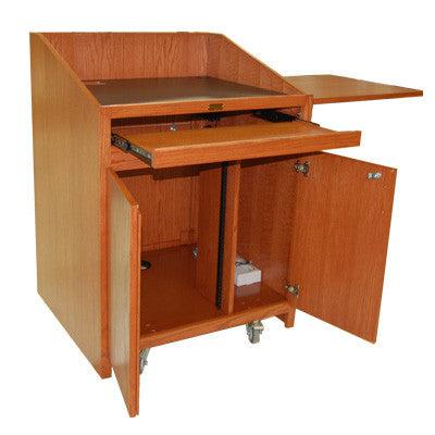 Multimedia Lectern Commander-Back View-Multimedia Podiums and Lecterns-Podiums Direct