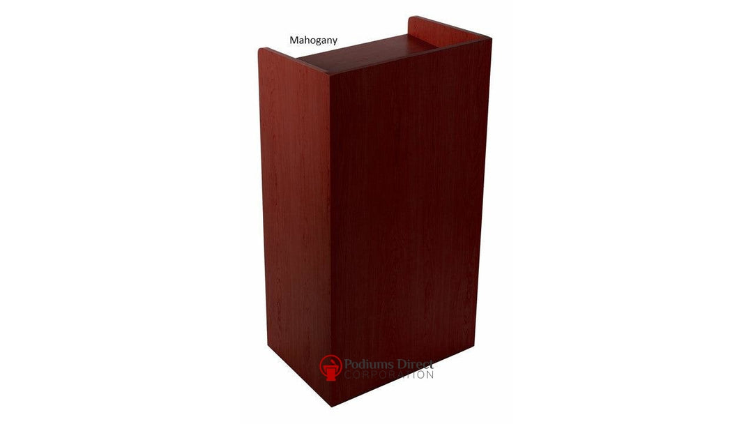 Valet Podium and Host Station with Adjustable Shelf Color: Mahogany-Valet Podiums, Security, and Host Stations-Podiums Direct