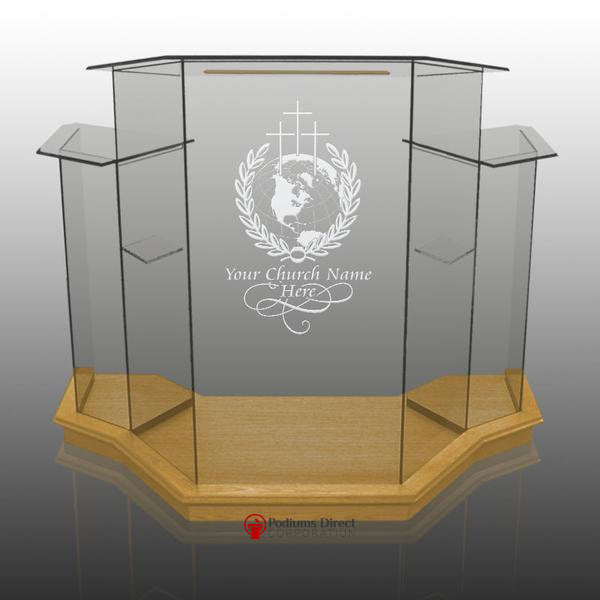 Church Pulpit Set NC1/NC1G Prestige Winged-NC1 Pulpit-Pulpit Sets-Podiums Direct