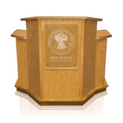 Church Wood Pulpit Custom NC1W/NC1WG WINGED Solid Wood Pulpits, Podiums and Lecterns-Podiums Direct