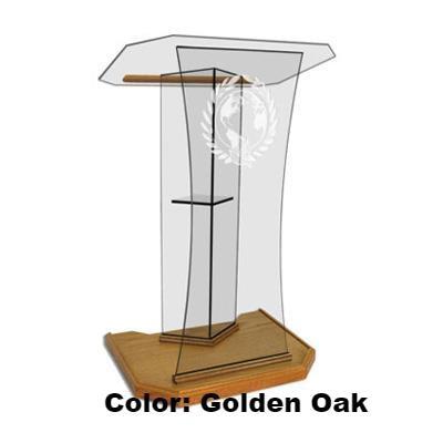 Glass Pulpit NC2S/NC2SG Prestige The SPEAKER-Glass Pulpits, Podiums and Lecterns and Communion Tables-Podiums Direct