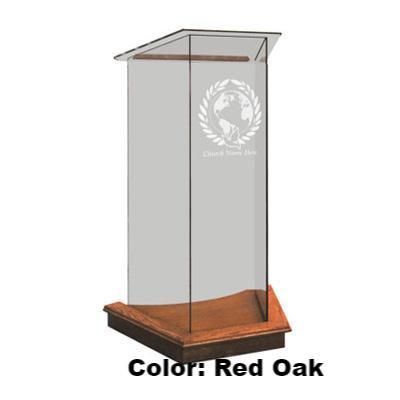 Glass Pulpit NC2/NC2G Prestige The LECTERN-Glass Pulpits, Podiums and Lecterns and Communion Tables-Podiums Direct