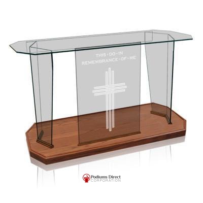 Church Pulpit Set NC8WC/NC8CG Winged Prestige-NC41 60 Inch Communion Table-Pulpit Sets-Podiums Direct