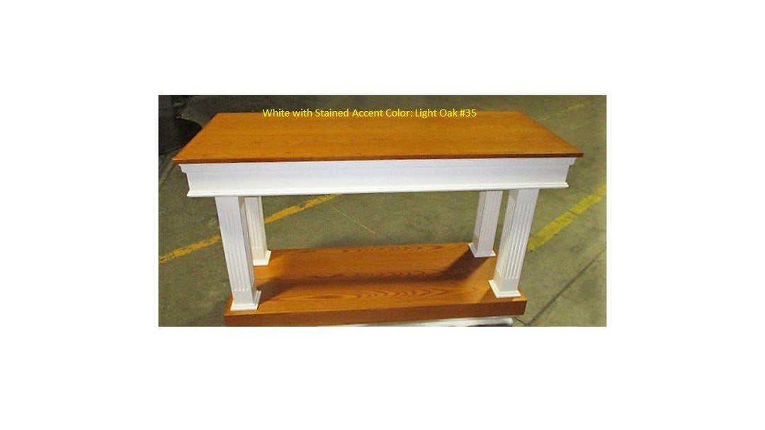 Communion Table NO 8405 Open Style-Communion Tables and Altars-Back View-Podiums Direct