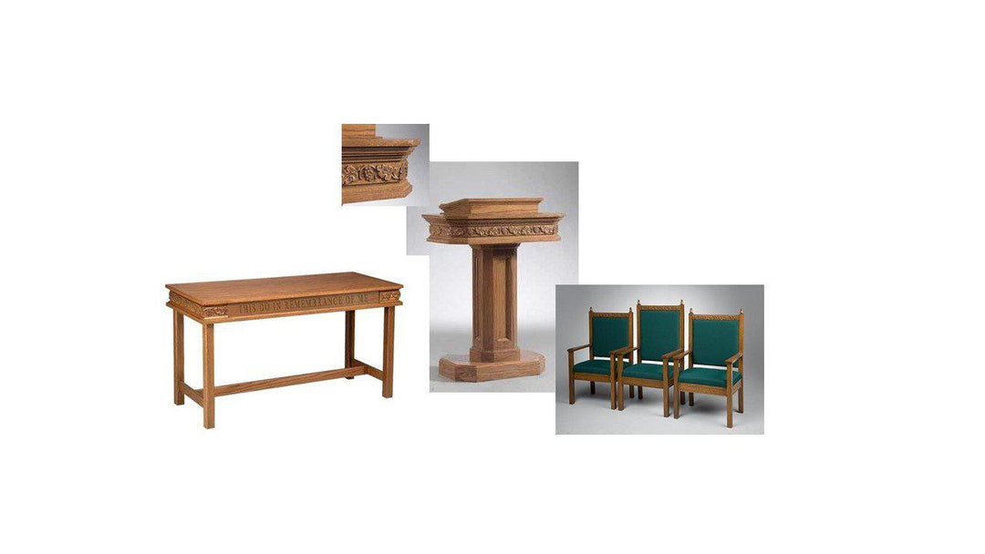 Church Pulpit Set NO 5402-Pulpit Sets-Podiums Direct