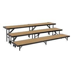 RS3LHB 3 Level Riser W/Hardboard By National Public Seating
