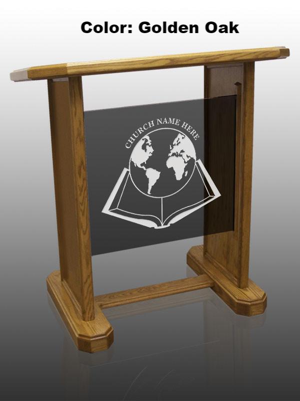 Glass Pulpit NC13/NC13G Prestige NEOS-Smoked Glass-Glass Pulpits, Podiums and Lecterns and Communion Tables-Podiums Direct