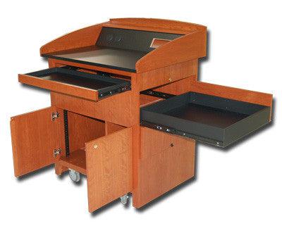Multimedia Lectern Monarch-Pull-out Shelf-Multimedia Podiums and Lecterns-Podiums Direct