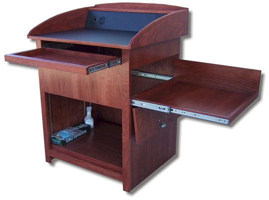 Multimedia Lectern Monarch-Document & Keyboard Drawer-Multimedia Podiums and Lecterns-Podiums Direct