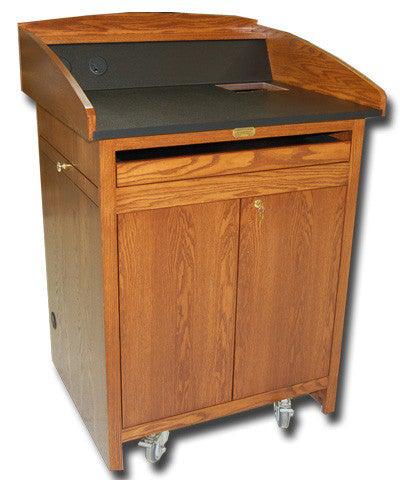 Multimedia Lectern Monarch-Back View-Multimedia Podiums and Lecterns-Podiums Direct