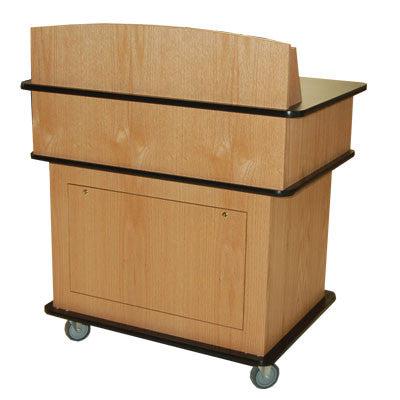 Handcrafted Solid Hardwood Lectern Fortress-Angle View-Multimedia Podiums and Lecterns-Podiums Direct