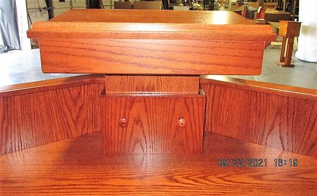 Church Wood Pulpit Custom No 1-Church Solid Wood Pulpits, Podiums and Lecterns-Top Detail 713-Podiums Direct