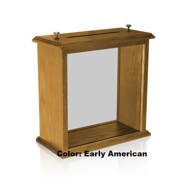 Glass Pulpit NC51/NC51G Prestige Table Top Offering Box-Early American-Glass Pulpits, Podiums and Lecterns and Communion Tables-Podiums Direct