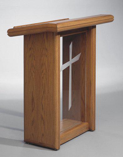 Wood with Acrylic Pulpit NO. P101-Wood With Acrylic Pulpits, Podiums and Lecterns-Podiums Direct