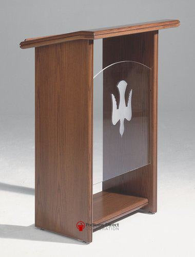 Wood with Acrylic Pulpit NO. P102-Wood With Acrylic Pulpits, Podiums and Lecterns-Podiums Direct