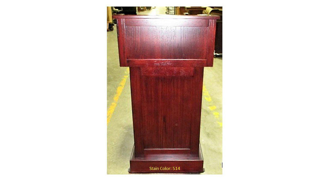 Handcrafted Solid Hardwood Lectern Celebrity-Front 514-Handcrafted Solid Hardwood Pulpits, Podiums and Lecterns-Podiums Direct