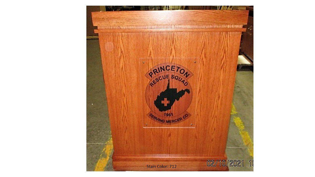 Handcrafted Solid Hardwood Lectern Heritage-Front Stain 712-Handcrafted Solid Hardwood Pulpits, Podiums and Lecterns-Podiums Direct
