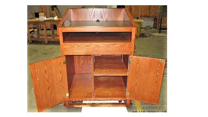 Handcrafted Solid Hardwood Lectern Heritage-Open Back 712-Handcrafted Solid Hardwood Pulpits, Podiums and Lecterns-Podiums Direct