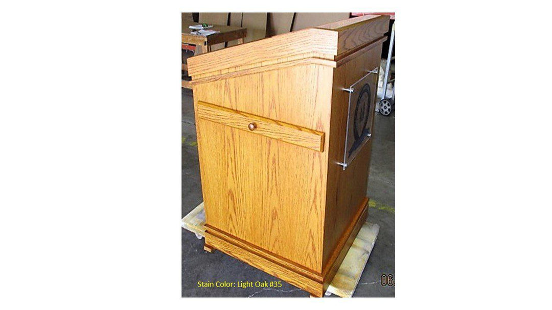 Handcrafted Solid Hardwood Lectern Heritage-Angle 35-Handcrafted Solid Hardwood Pulpits, Podiums and Lecterns-Podiums Direct