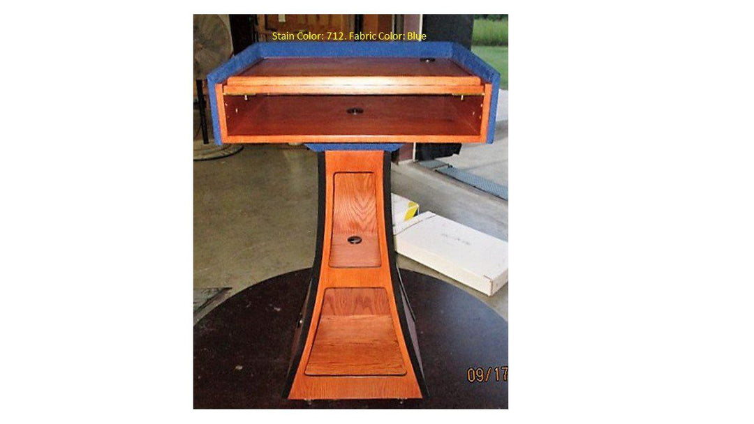 Handcrafted Solid Hardwood Lectern PD Presidential Non-Sound-Back View-Handcrafted Solid Hardwood Pulpits, Podiums and Lecterns-Podiums Direct