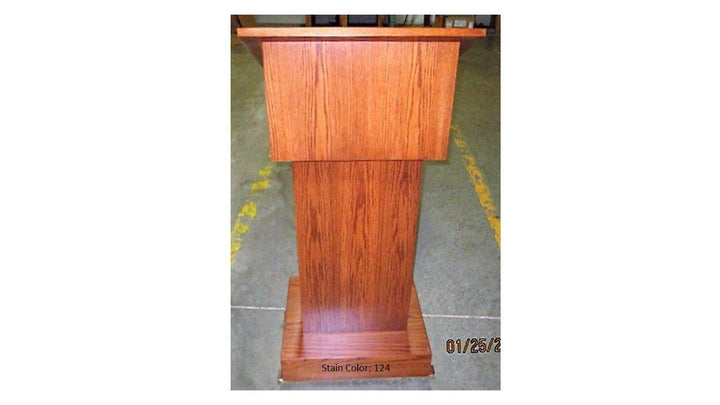 Handcrafted Solid Hardwood Lectern Royal-Handcrafted Solid Hardwood Pulpits, Podiums and Lecterns-Front 124-Podiums Direct