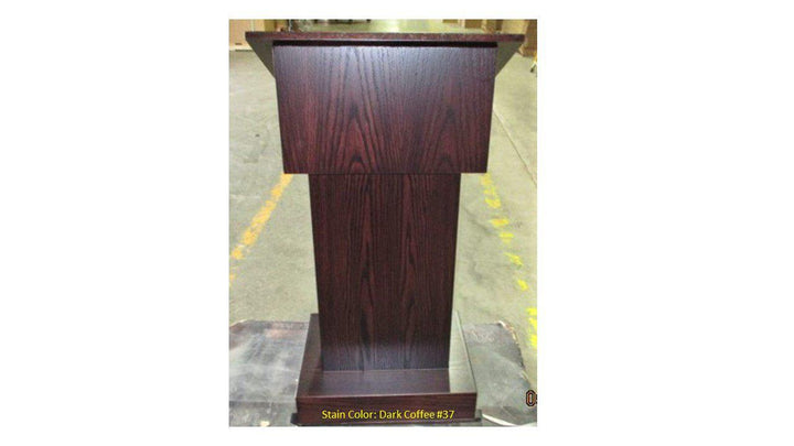 Handcrafted Solid Hardwood Lectern Royal-Front Dark Coffee 37-Handcrafted Solid Hardwood Pulpits, Podiums and Lecterns-Podiums Direct