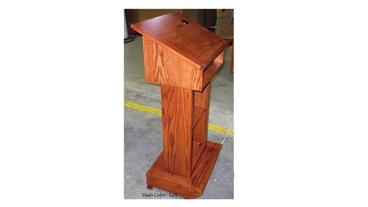 Handcrafted Solid Hardwood Lectern Royal-Handcrafted Solid Hardwood Pulpits, Podiums and Lecterns-Side 124-Podiums Direct