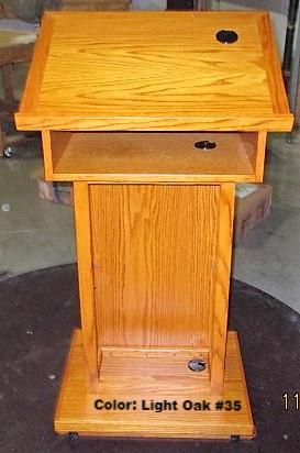 Handcrafted Solid Hardwood Lectern Royal-Back View-Handcrafted Solid Hardwood Pulpits, Podiums and Lecterns-Podiums Direct