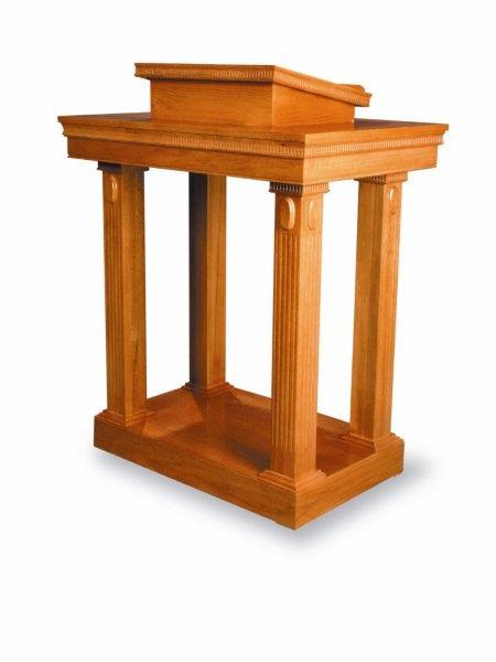 Church Wood Pulpit Open Tiered TOP-120-Church Solid Wood Pulpits, Podiums and Lecterns-Podiums Direct