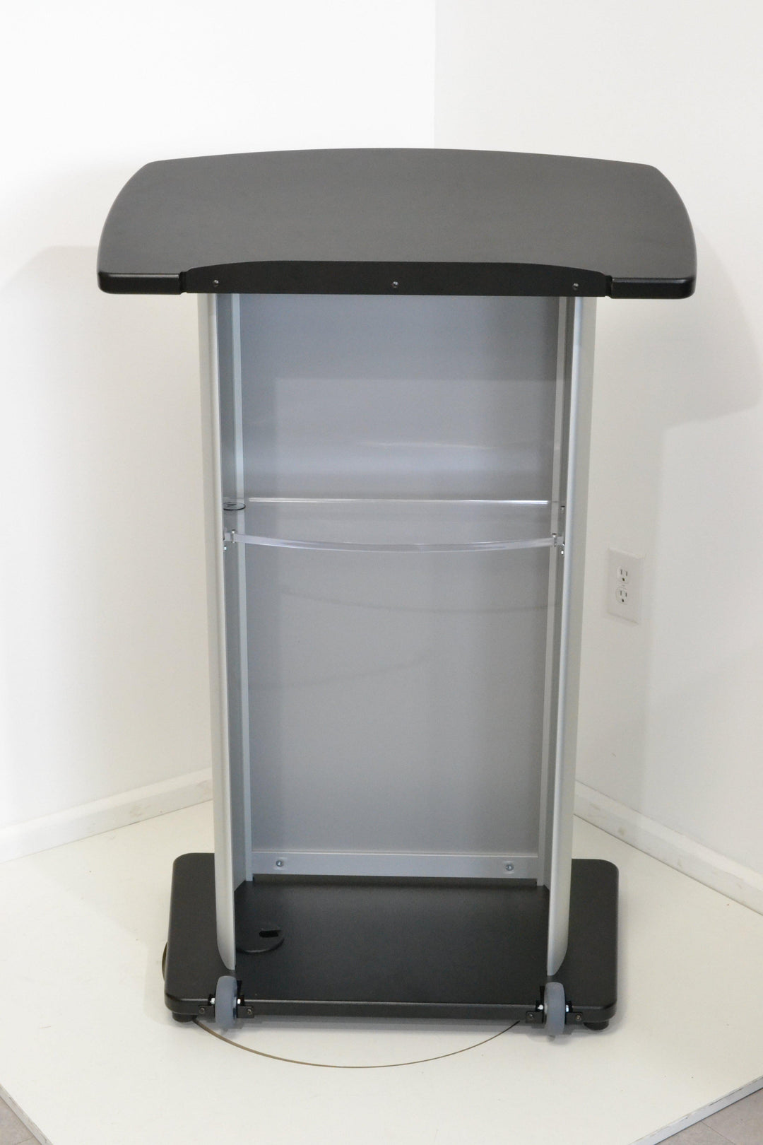 Contemporary Lectern and Podium H2W Custom Aluminum Lectern-Back-Contemporary Lecterns and Podiums-Podiums Direct