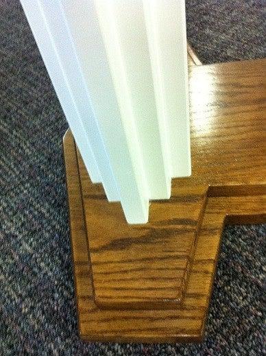 Communion Table 705W Proclaimer Acrylic and Wood Style-Leg Details-Communion Tables and Altars-Podiums Direct
