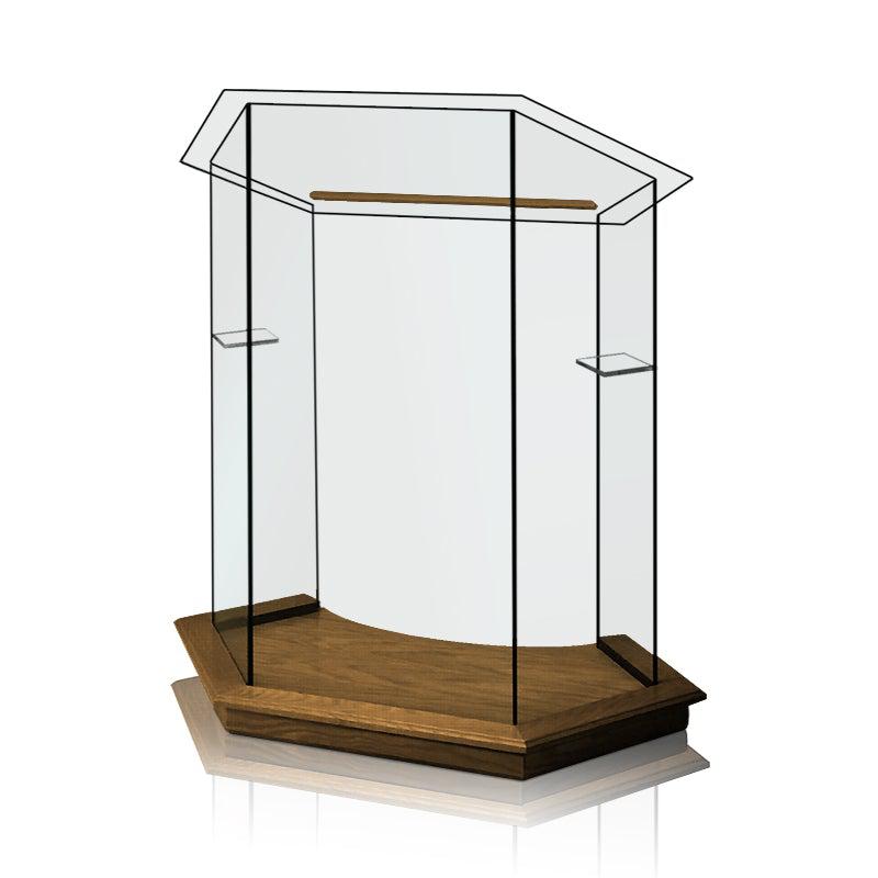 Glass Pulpit NC10/NC10G Prestige FOUNDATION-Clear Glass-Glass Pulpits, Podiums and Lecterns and Communion Tables-Podiums Direct