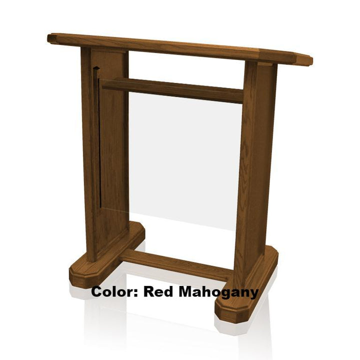 Glass Pulpit NC13/NC13G Prestige NEOS-Red Mahogany-Glass Pulpits, Podiums and Lecterns and Communion Tables-Podiums Direct