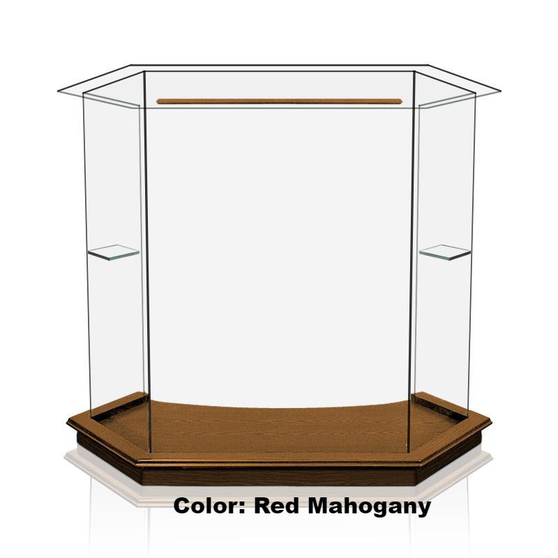 Glass Pulpit NC8/NC8G Prestige The PRESTIGE-Red Mahogany-Glass Pulpits, Podiums and Lecterns and Communion Tables-Podiums Direct