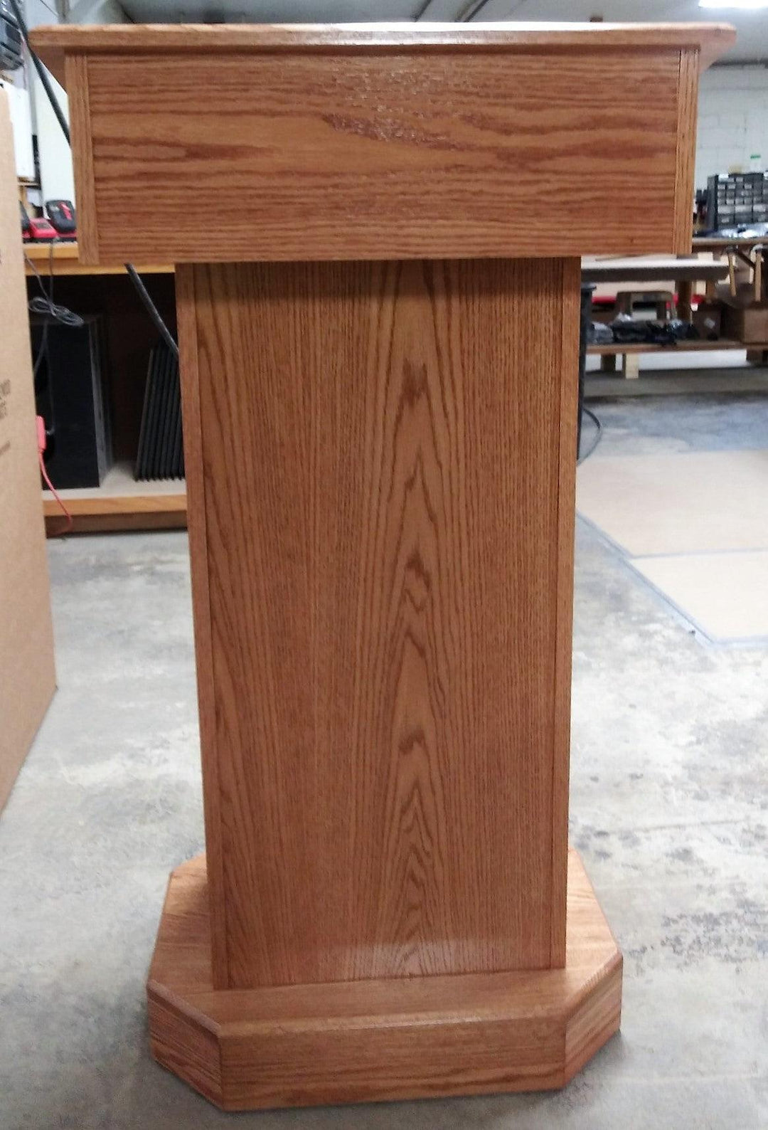 Handcrafted Solid Hardwood Lectern SNT244 Senator-Medium Oak-Handcrafted Solid Hardwood Pulpits, Podiums and Lecterns-Podiums Direct