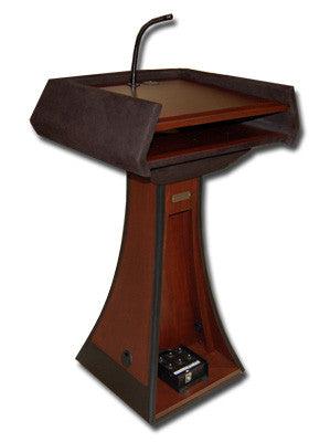 Handcrafted Solid Hardwood Lectern PD Presidential Non-Sound-Back View-Handcrafted Solid Hardwood Pulpits, Podiums and Lecterns-Podiums Direct