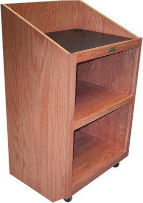 Handcrafted Solid Hardwood Lectern Spartan-Side/Back View-Handcrafted Solid Hardwood Pulpits, Podiums and Lecterns-Podiums Direct