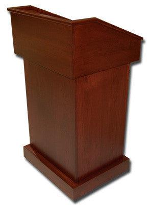 Handcrafted Solid Hardwood Lectern Conquest-Side View-Handcrafted Solid Hardwood Pulpits, Podiums and Lecterns-Podiums Direct
