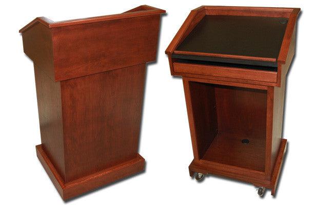Handcrafted Solid Hardwood Lectern Conquest-Handcrafted Solid Hardwood Pulpits, Podiums and Lecterns-Podiums Direct
