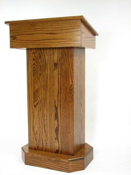 Handcrafted Solid Hardwood Lectern SNT244 Senator-Front View-Handcrafted Solid Hardwood Pulpits, Podiums and Lecterns-Podiums Direct