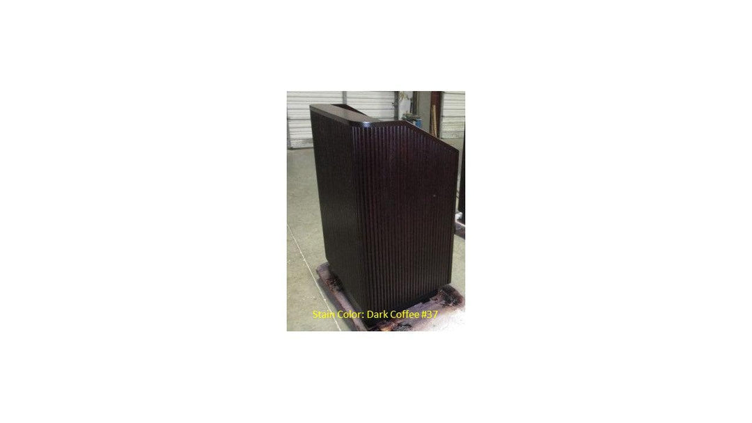 Handcrafted Solid Hardwood Lectern Providence-Side 2 Dark Coffee #37-Handcrafted Solid Hardwood Pulpits, Podiums and Lecterns-Podiums Direct