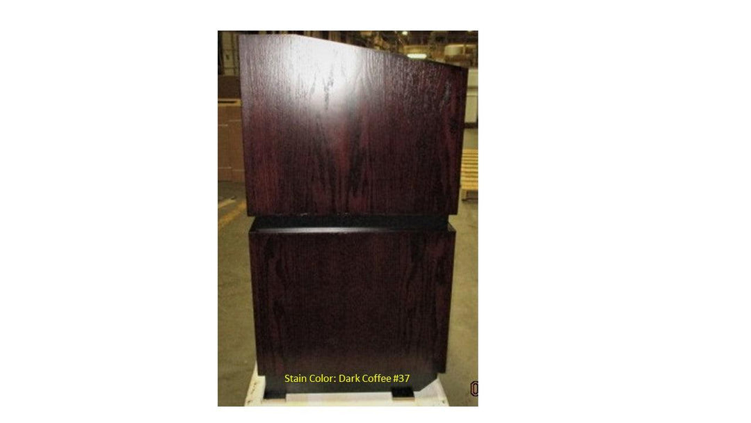 Handcrafted Solid Hardwood Lectern Landmark-Side View Dark Coffee 37-Handcrafted Solid Hardwood Pulpits, Podiums and Lecterns-Podiums Direct