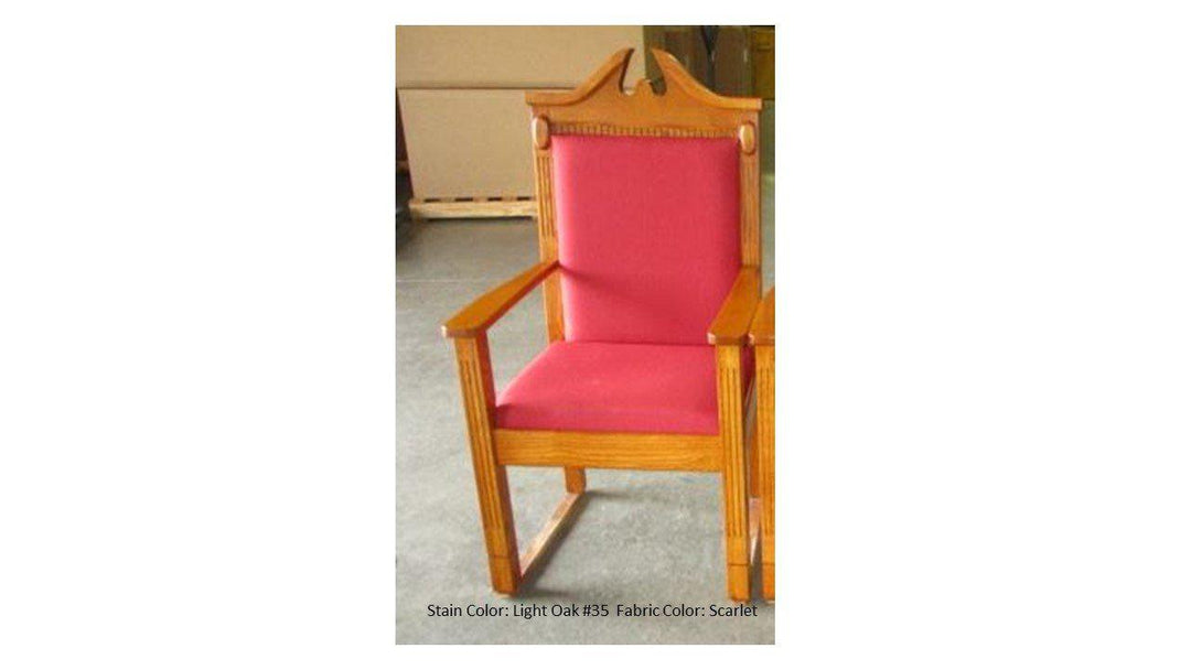 Clergy Church Chair TPC-296S/NO 8200 Series 48" Height Side Pulpit Chair-Front Scarlet-Clergy Church Chairs-Podiums Direct
