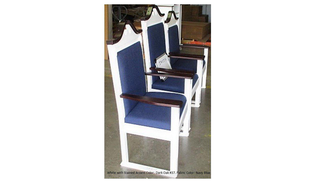 Clergy Church Chair TPC-603C Series 52" Height Center Pulpit Chair-Clergy Church Chairs-Side View-Podiums Direct