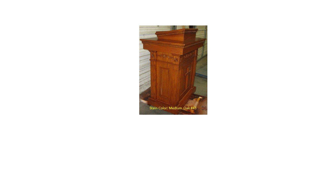 Church Wood Pulpit Tiered TSP-120-Angle View-Church Solid Wood Pulpits, Podiums and Lecterns-Podiums Direct