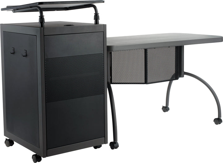 Non Sound Lectern Oklahoma Sound Teacher's WorkPod-Front Side View-Podiums Direct