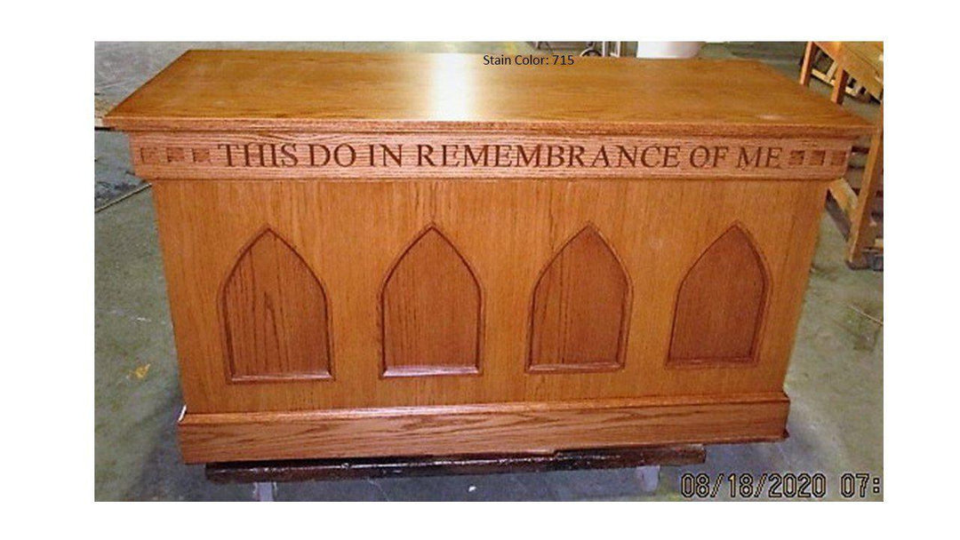 Communion Table NO 900 Closed Style-Front-Communion Tables and Altars-Podiums Direct