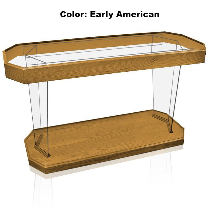 Glass Communion Table NC40/NC40G Prestige RHEMA-Early American-Glass Pulpits, Podiums and Lecterns and Communion Tables-Podiums Direct